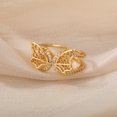 thumbnail image 3 of Womens Butterfly Zircon Copper Adjustable Ring Dainty Elegant Fashion Jewelry For Everyday Wear And Occasions, 3 of 4