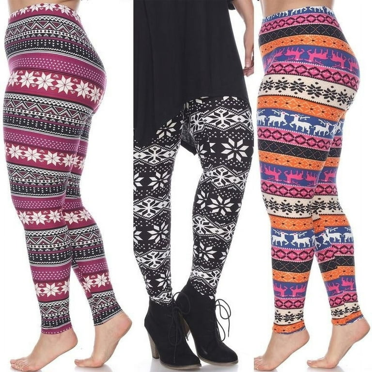 TAG 7 PLUS Women Plus Size Pack Of 2 Solid Ankle Length Woolen Leggings