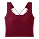 thumbnail image 1 of Camiseta sin mangas con relleno en el pecho para mujer: top corto, capa interior de cintura alta para verano, 1 of 4