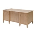 thumbnail image 5 of Pemberly Row Modern Wood Double Pedestal Wood Desk Fully Assembled Light Brown, 5 of 12