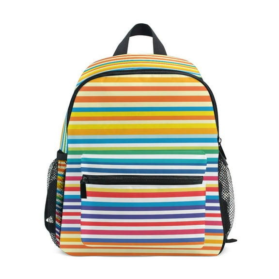 ALAZA Rainbow Stripes School Backpack Small Bookbag Mini Bags