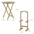 thumbnail image 5 of 5 Piece TV Tray Table Set in Natural (4 Trays, 1 Stand), 5 of 7