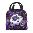 thumbnail image 2 of Sleek Deep Purple Graphic Lunch Tote Insulated Lunch Box Unisex Adult Reusable Cooler Warm Meal Prep Bag, 2 of 6