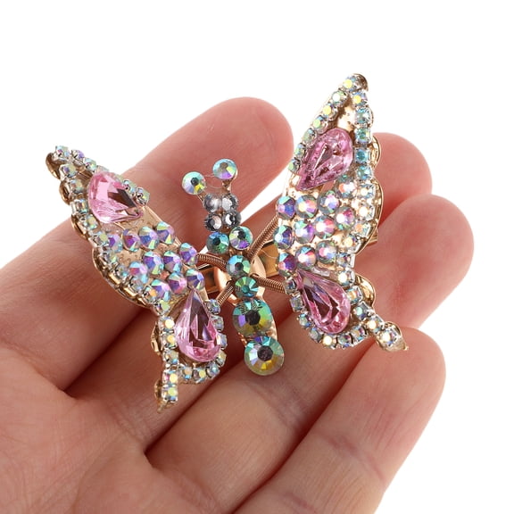 COMPUKAS Moving Butterfly Hair Clip With Bling For Women 1Pcs