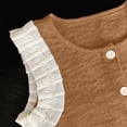 thumbnail image 5 of HCNTES Girls Clothes 2 Piece Outfits Drop Shoulder Sleeve Top and Wide Leg Pants Set Trendy Clothing(Coffee,4-5 Years), 5 of 6