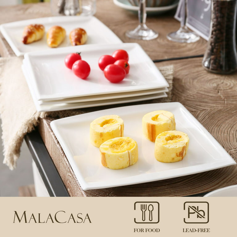 MALACASA, Series Blance, 6-Piece 8.25 Dessert Plates - On Sale