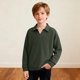 thumbnail image 2 of Camisas de Manga Larga para Niños Tamaño 12-14 Juventud Color Sólido Top de Cuello de Solapa para Chico, Camisa de Botón de Manga Larga Casual para Uso Diario, 2 of 6