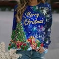 thumbnail image 5 of Craaazy Christmas Printed Sweatshirts for Women Long Sleeve Crewneck Tops Festival Outfits Xmas Tree Merry Christmas Gifts, 5 of 6
