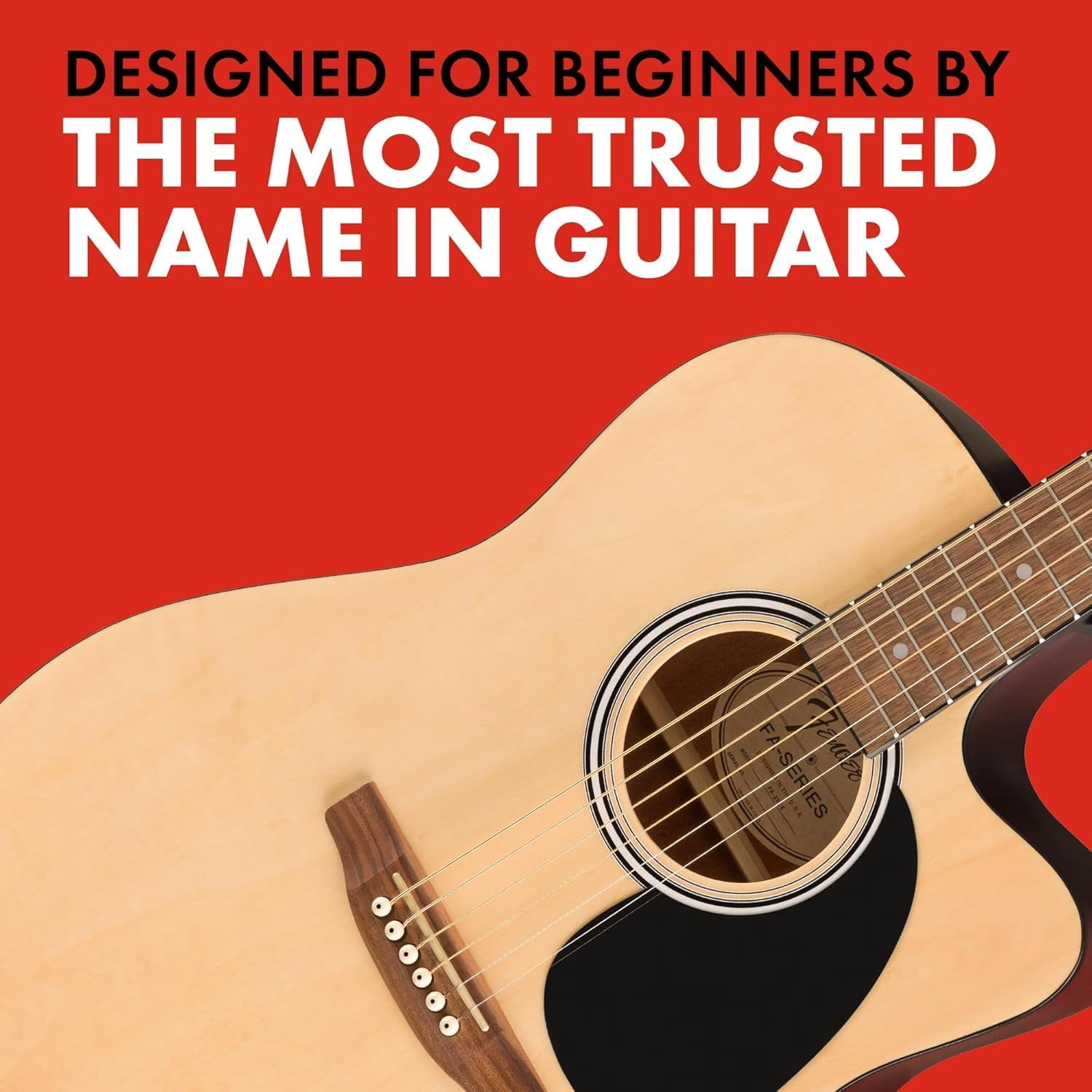 Fender FA Series Dreadnought Acoustic-Electric Guitar - Natural w/ Hard Case