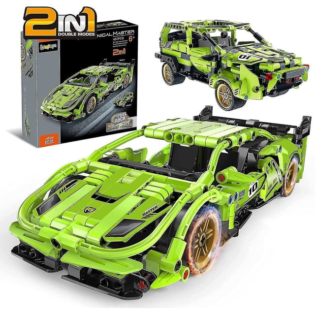 Regalos de los juguetes de construcción del tronco para los niños de 6 7 8 9 10 11 12 años, 2 en 1 coche de bloques de construcción extraíbles Fo