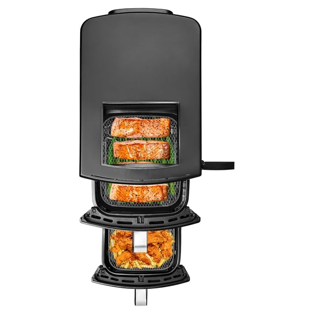 Gourmia 4 Dish Dual Basket Air Fryer with Sync Finish & Sync Cook