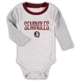 thumbnail image 2 of Infant Wes & Willy Heather Gray Florida State Seminoles Jie Jie Long Sleeve Bodysuit & Pants Set, 2 of 3