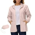 thumbnail image 5 of Wensltd Women's Waterproof Rain Jacket with Hood Lightweight Sport Hiking Outdoor Windbreaker Raincoat with Pockets, 5 of 8