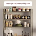 thumbnail image 5 of Microwave Stand Bakers Rack Cabinet, Farmhouse Bakers Rack with Power Outlet,Thickened Counter, Freestanding Small Kitchen Bakers Rack with Large Storage,Easy Assembly,White & Pear Wood, 5 of 7