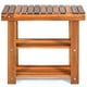 thumbnail image 4 of Banco para zapatos Costway Organizador de zapatos 3 niveles Estante de Almacenamiento y asiento Madera de acacia Color Teca, 4 of 4