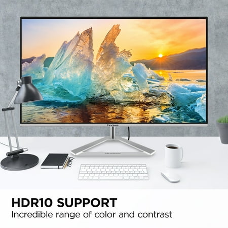 ViewSonic - VX2776-4K-MHDU 27" IPS LCD 4K UHD Monitor (HDMI, DisplayPort) - Silver