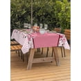 thumbnail image 3 of Outdoor Tablecloth with Umbrella Hole for Patio/Picnic/Party/Camping, Happy Mother's Day Waterproof Table Cloth Rectangle Table Cover Washable, Farmhouse Pink Floral Love Heart (54"x 80"), 3 of 8