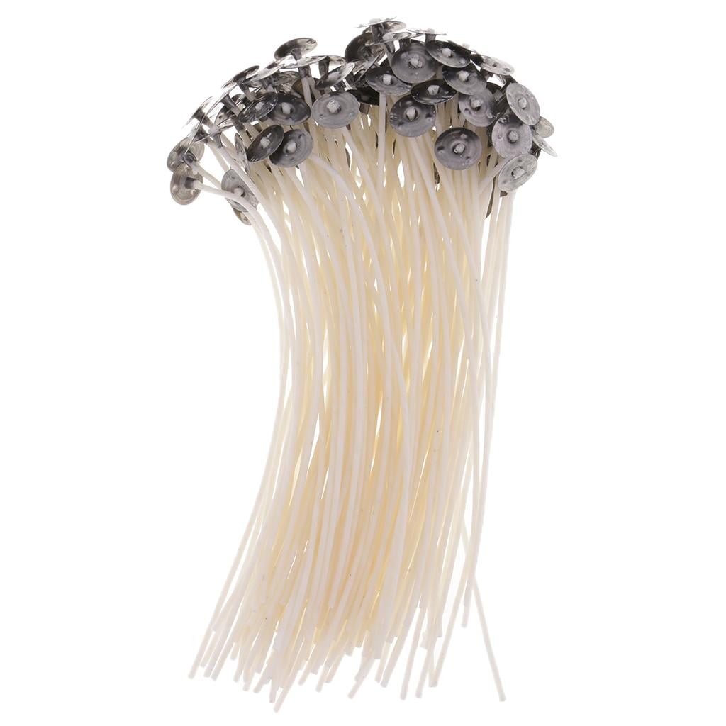 FVDPWYE 100x Pre-Waxed Tealight Candle Wicks with Sustainers For Candle Making 15cm 100pcs-15cm