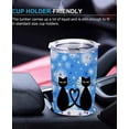 thumbnail image 4 of 20oz Cartoon Cats Tumbler Cup With Lid , Stainless Steel Double Wall Vacuum Thermos Insulated Travel Coffee Mug(Cartoon Cats Tumbler)One Tumbler Cup, 4 of 6