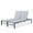 Padded Grey, variant on Ulax Furniture Aluminum Double Chaise Lounge Outdoor Adjustable Recliner Chairs with Wheels(Mist)