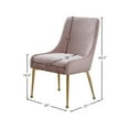 thumbnail image 3 of Meridian Furniture Owen 19.5"H Velvet Dining Chair in Pink (Set of 2), 3 of 5