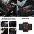 thumbnail image 5 of Jeiento Highland Cow 12 Pcs Front Car Seat Cover Set with Bucket Seat Cover Steering Wheel Cover Seat Belt Pad Armrest Pad Coaster Trash Bag Air Vent Bag Rearview Mirror Cover Dahlia Keychain Decor, 5 of 9