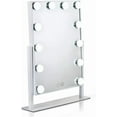 thumbnail image 1 of Waneway Lighted Dresser Mount Vanity Mirror with 12 x 3W Dimmable LED Bulbs and Touch Control Design, Hollywood Style Makeup Cosmetic Mirrors with Lights, White, 1 of 6