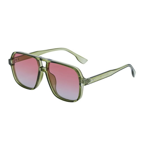 Hearth & Gear Stylish Oversized Square Green Sunglasses For High Fashion Driving Shades Retro Unisex Design For Sun Boys Riding Gear Goggles Reflective Goggles Field Goggles over Glasses Gaggles Ski