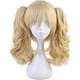 thumbnail image 1 of wonima44 morvally Short Straight Blonde Bob Wig with Two Jaw Claws Ponytail Hair for Cosplay Costume Halloween Wigs, 1 of 1
