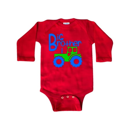 

Inktastic Big Brother Tractor Gift Baby Boy Long Sleeve Bodysuit