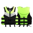 thumbnail image 3 of Chalecos salvavidas para adultos Chaleco salvavidas de neopreno para deportes acuáticos (Verde fluorescente S L) Ehuebsd  Para estrenar, 3 of 9
