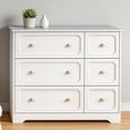 thumbnail image 3 of Ktaxon 6 Drawers Dresser Chests for Bedroom, Wood Chset of Drawers,Dressers Organizer for Bedroom, Living Room,Hallway, White, 3 of 5