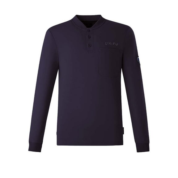 UNIFU FR Shirts for Men Long Sleeve Flame Resistant 7OZ Lightweight Welding 100% Cotton Henley Shirt NFPA2112/CAT2