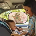 thumbnail image 2 of Yuyamidu Sloth Car Window Shades for Baby Strawberry Car Window Sun Shade 2 PCS Cling Car Sun Shade for Windows Pink Car Shades for Side Windows Baby, Sunshades for Car Auto SUV, 2 of 7