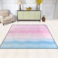thumbnail image 2 of Yayeee Area Rugs for Living Room 6.7'x4.8' Non Slip Washable Bedroom Floor Carpet, Light Pink Stripes, 2 of 5