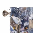 thumbnail image 5 of Snowman Christmas Kitchen Curtain 2 Panels Curtains 72 Inch Length, Farmhouse Xmas Tree Snowflake Curtains Rod Pocket Curtains Window Drapes Treatment Window Cafe Curtains, 5 of 5
