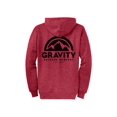 thumbnail image 2 of Gravity Outdoor Co. Zip-Up Hoodie - Heather Red - Black Logo - Small, 2 of 2