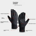 thumbnail image 4 of All Season Outdoor Performance Gloves for Skiing Hiking Sports Windproof Thermal Insulated Touchscreen Cold Weather Size:L, 4 of 8