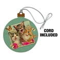 thumbnail image 2 of Cats Selfie Picture Wood Christmas Tree Holiday Ornament, 2 of 7