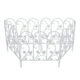 thumbnail image 6 of 5pcs Metal White Decorative Garden Fence Rustproof Animal Barrier, 27.2x26.3inch, 6 of 11