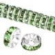 thumbnail image 1 of Paquete de 200 cuentas espaciadoras rondelle, cuentas sueltas de cristal de rhinestone checo de 0.31 pulgadas/8mm [Verde Claro], 1 of 6