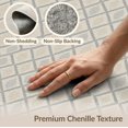 thumbnail image 6 of ODIKA 9'x12' Washable Area Rug Pile Trellis Minimalist Grid Motif Featuring Fuzzy Neutral Beige for Dining Room, Basement, Large Office, Non-Slip Chair-Friendly, 6 of 7