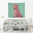 thumbnail image 2 of Yayeee Tapestry Wall Hanging for Bedroom 80" x 60" Living Room Home Wall Art Decor, Big Pink Cheetah, 2 of 7