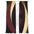 thumbnail image 7 of Yellow Black Red Sheer Curtains 84 Inch Length 2 Panels Set, Retro Modern Geometric Abstract Voile Window Treatment Rod Pocket Curtains Sheers Drapes for Bedroom/Living Room/Kitchen 52"x84"x2, 7 of 7