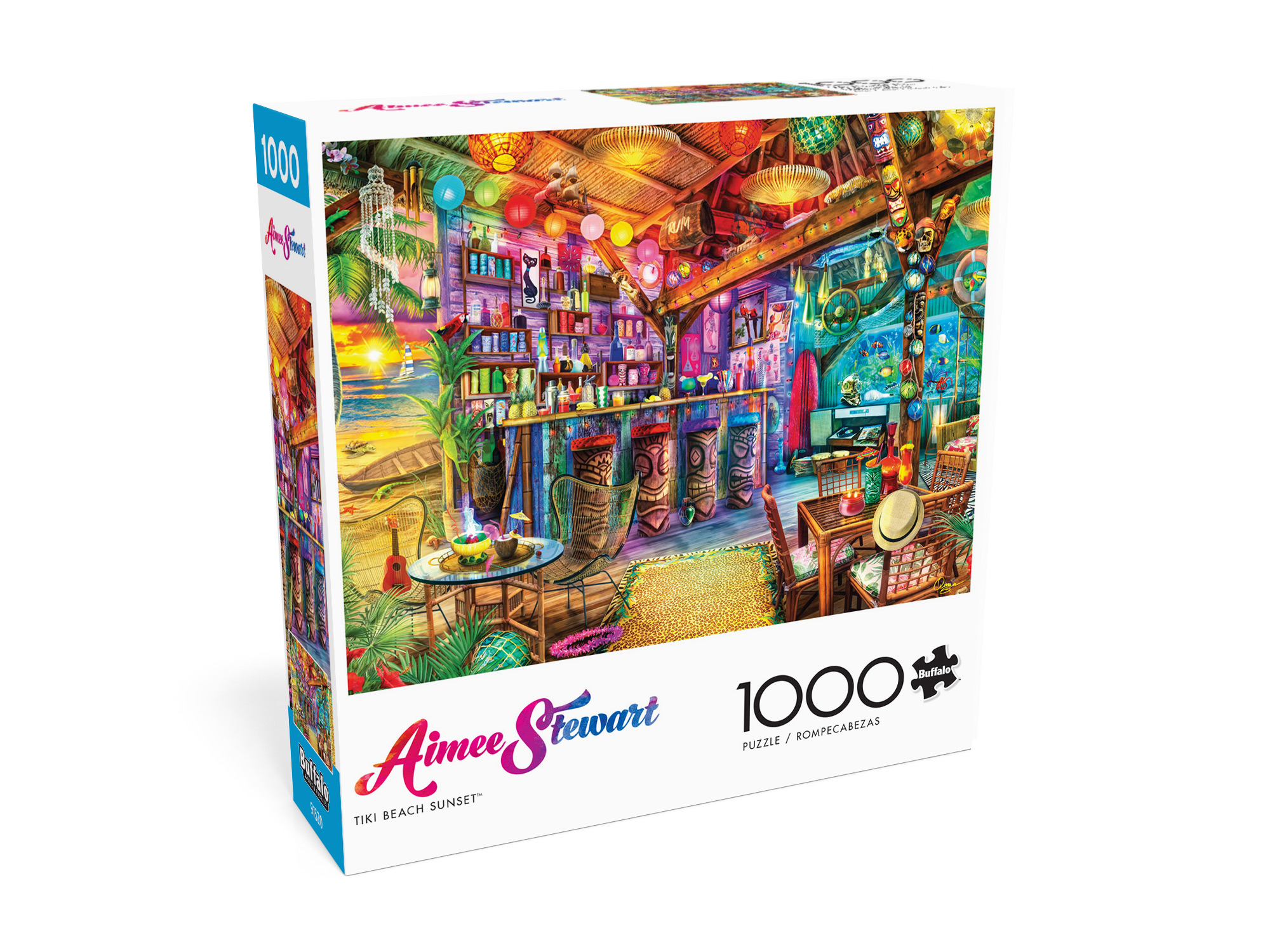 Buffalo Games 1000-Piece Aimee Stewart Tiki Beach Sunset Jigsaw Puzzle