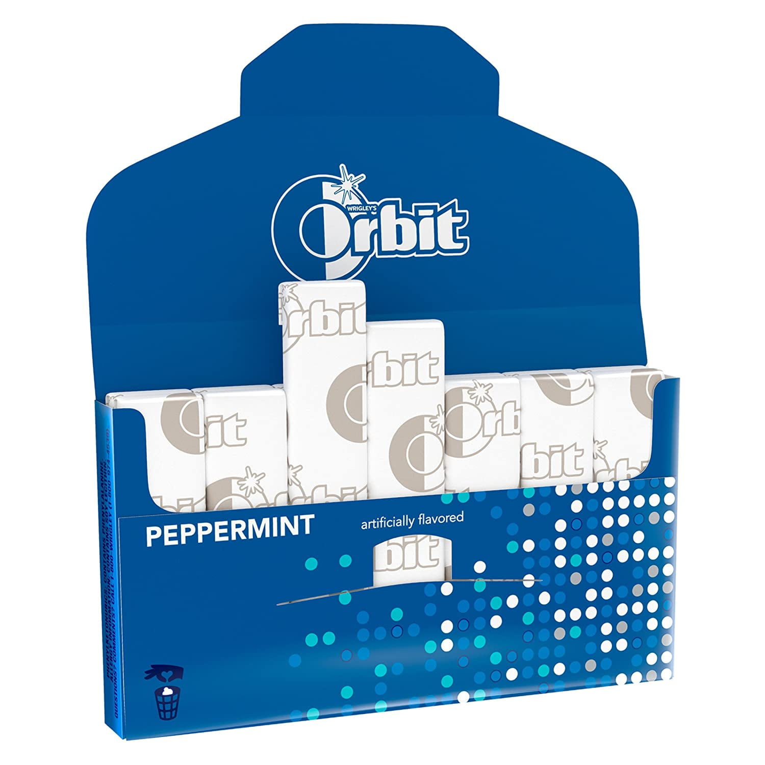Orbit Peppermint Sugarfree Gum, 14 count (Pack of 24)