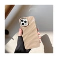 thumbnail image 1 of wonima44 Compatible with iPhone 13 Pro Max Case, Cute Wave Water Ripple Pattern Case for Girls Women, Slim Satin Glossy Soft Silicone TPU Bumper Shockproof Protective Phone Cover - Brown, 1 of 1