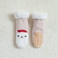 thumbnail image 4 of Huowey Girls Socks Cute Christmas Tree Deer Animal Cartoon Print Fuzzy Wool Thick Winter Warm Slipper Socks Anti- Soft Comfy Breathable Boot Crew Socks,Pk1,12 -18 Months, 4 of 4
