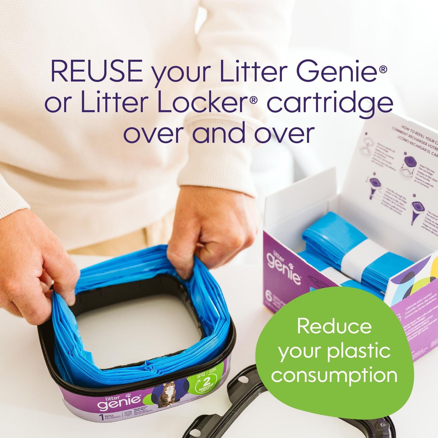 Litter Genie Genuine film - 9pk Up to 18 months of supply for one cat