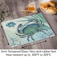 thumbnail image 5 of CounterArt "Oceana Crab" 3mm Heat Tolerant Glass Cutting Board 15" by 12", 5 of 8